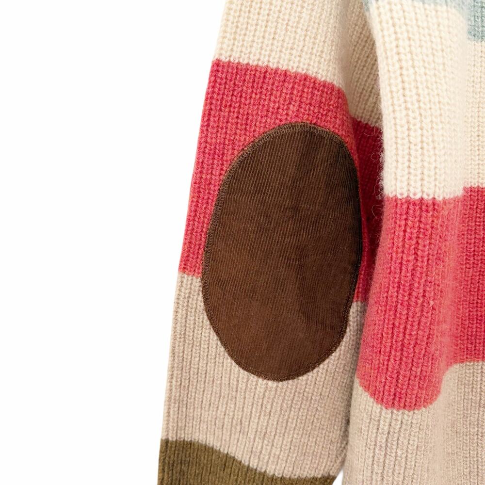Beams Plus Multi Stripe 5G Wool Crewneck Sweater Sz L - Picture 2 of 5